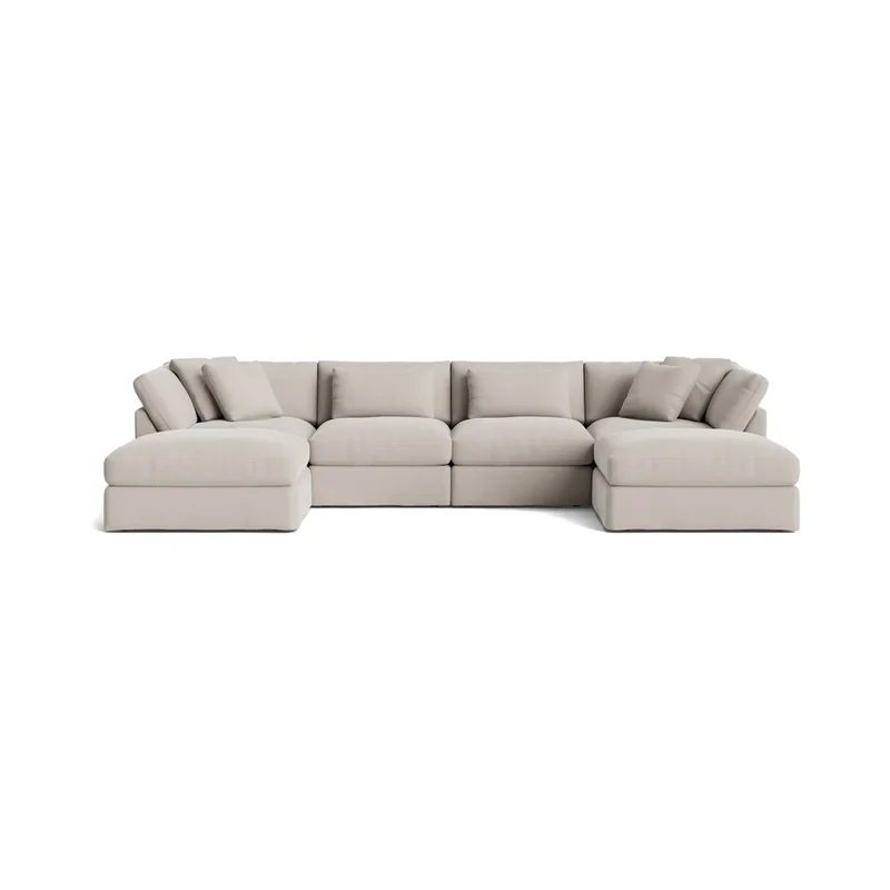 Get Together™ 6-Piece Modular U-Shaped Sectional, Large, Clay