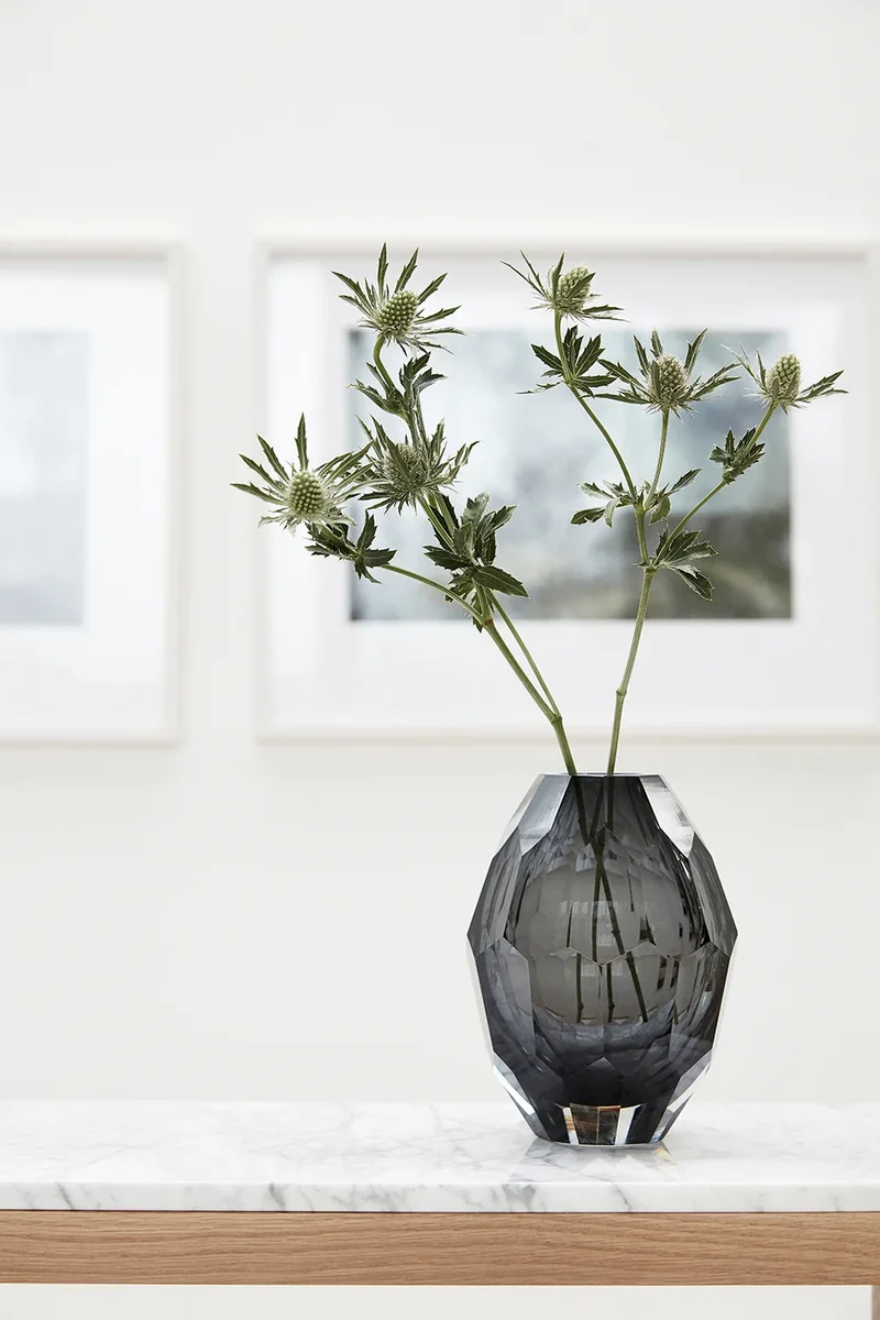 Vase Facet Gris | Hübsch