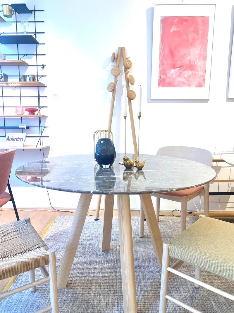 Table Stresa | Frêne massif et Marbre