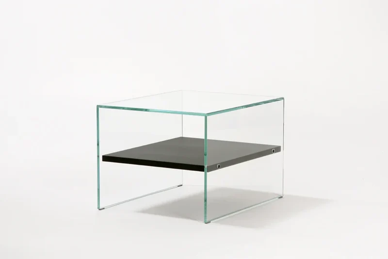 Table d'appoint Zen 2 Brothers | verre trempé et Bois — Adentro Studio