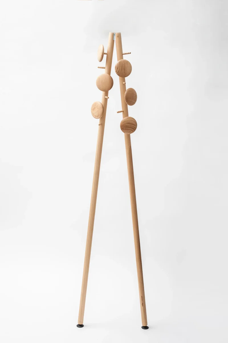 Porte-manteaux Mobile Johnny Stecchino | Frêne massif huilé - Studio Ventotto