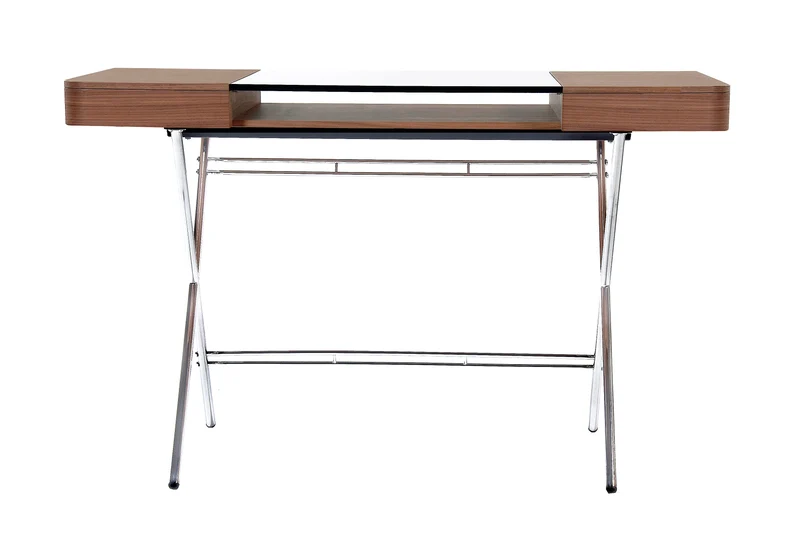 Bureau Cosimo | Plateau verre extra clair et tiroirs | Marco Zanuso Jr