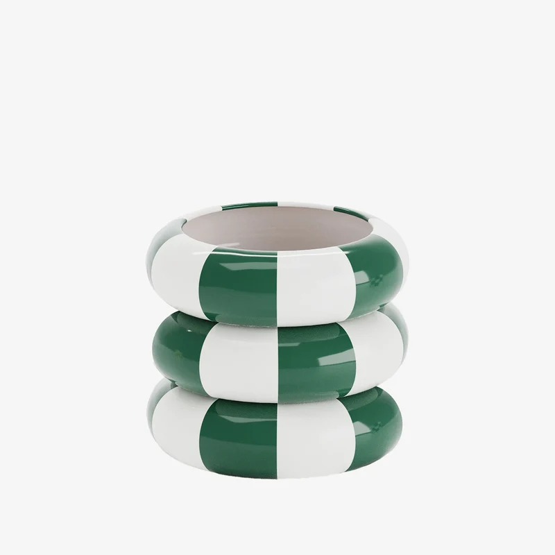Berlin - Cache-pot de fleurs bou e ray vert en c ramique