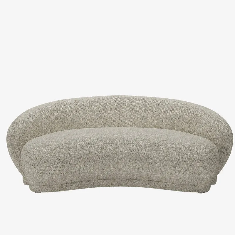 Canap 3-4 places en tissu bouclette beige Bianca