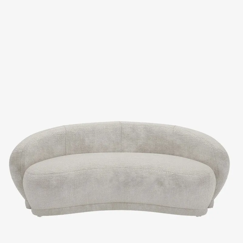Canap 3-4 places en tissu chenille cr me Bianca