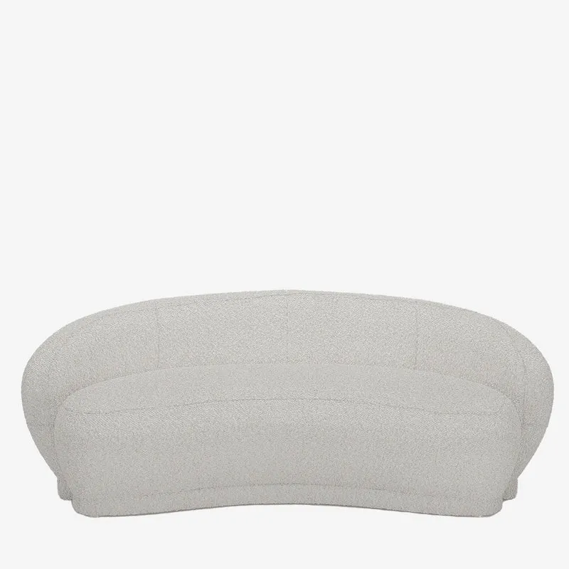 Canap blanc tissu bouclette Bianca