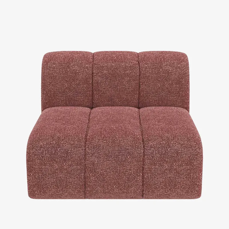Canap modulable en tissu bouclette rose H l ne