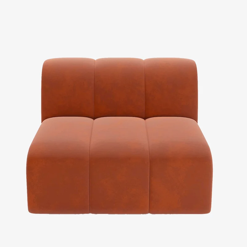 Canap modulable en velours ocre H l ne