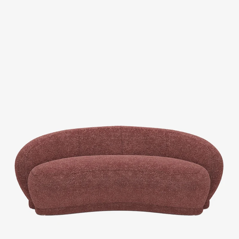 Canap tissu bouclette rose Bianca