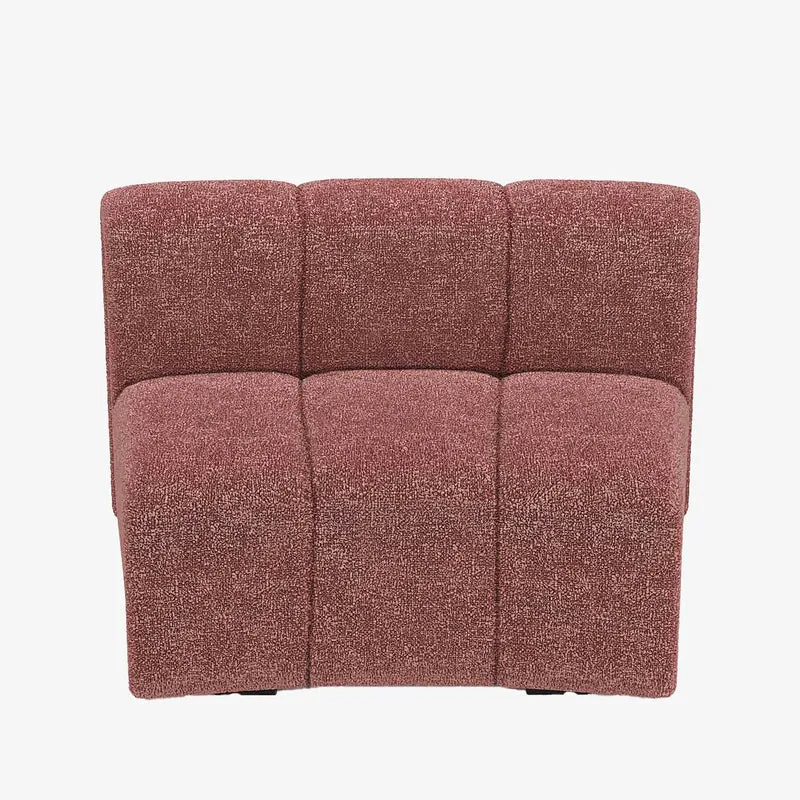 Chauffeuse d angle pour canap modulable en tissu bouclette rose H l ne