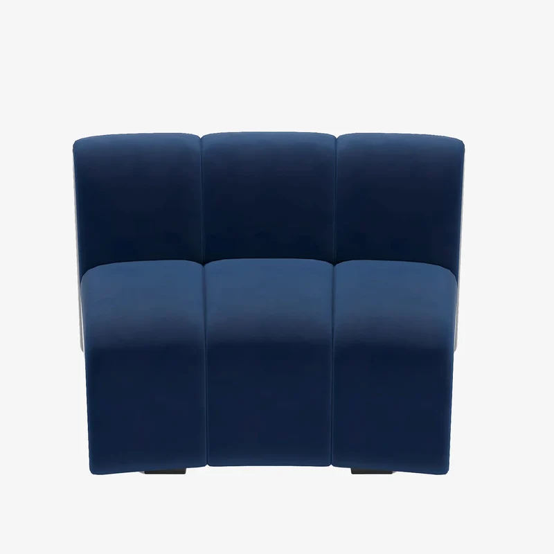 Chauffeuse d angle pour canap modulable en velours bleu marine H l ne