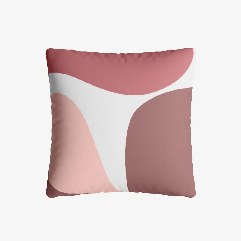 Coussin carr rose d houssable 40x40cm