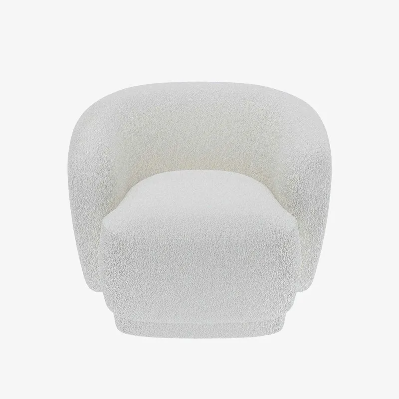 Fauteuil bouclette blanc Victoria