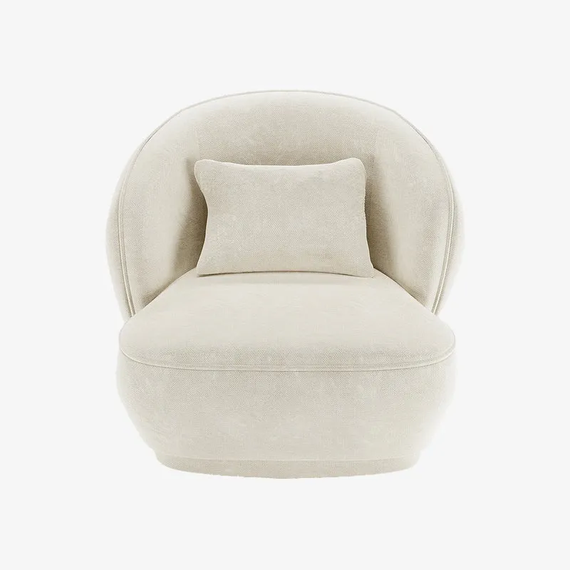 Fauteuil design en velours vintage cr me Pablo