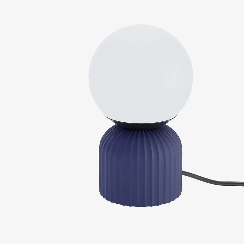Lampe poser en c ramique et globe en verre