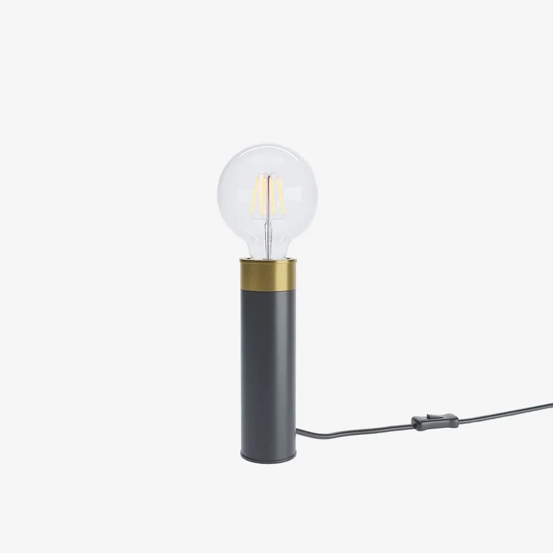 Lampe à poser cylindrique en métal