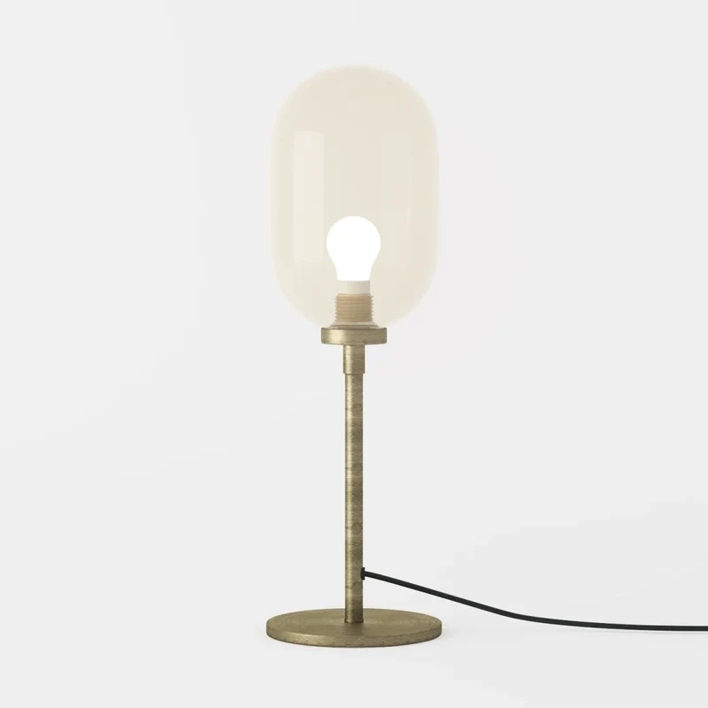Lampe à poser en métal doré