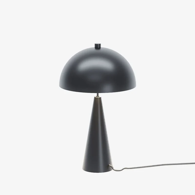 Lampe champignon poser en m tal noir Monet