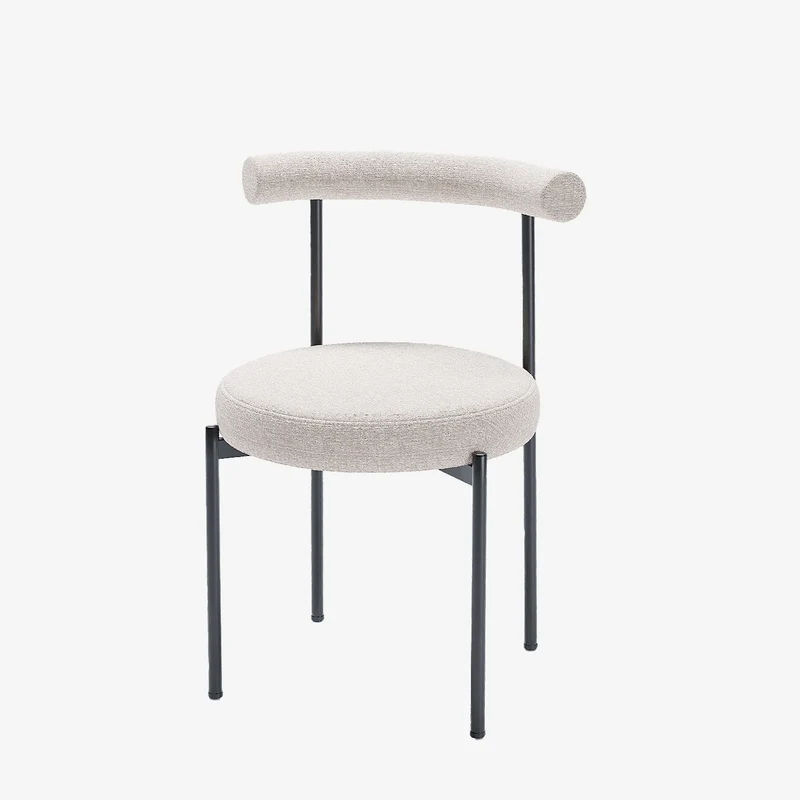 Lot de 2 chaises de salle manger design moderne, velours cr me Julia