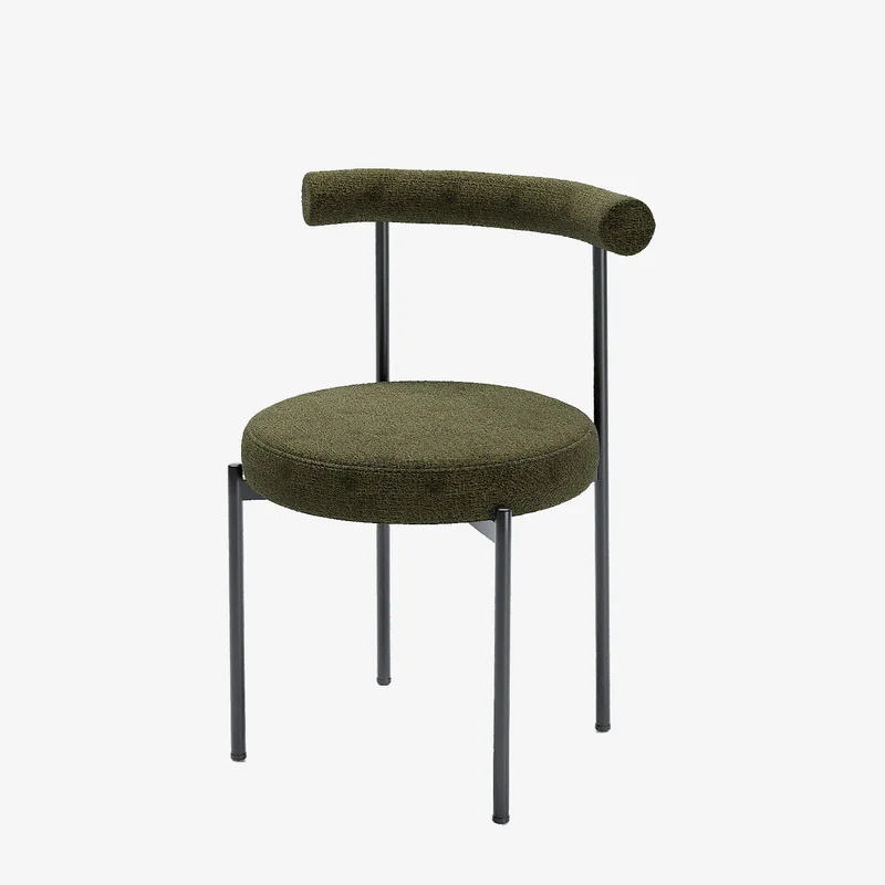 Lot de 2 chaises de salle manger design moderne, velours vert Julia