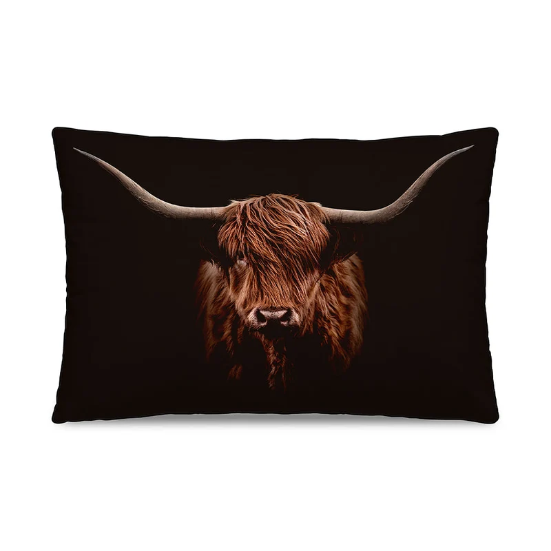 Coussin velours Bison
