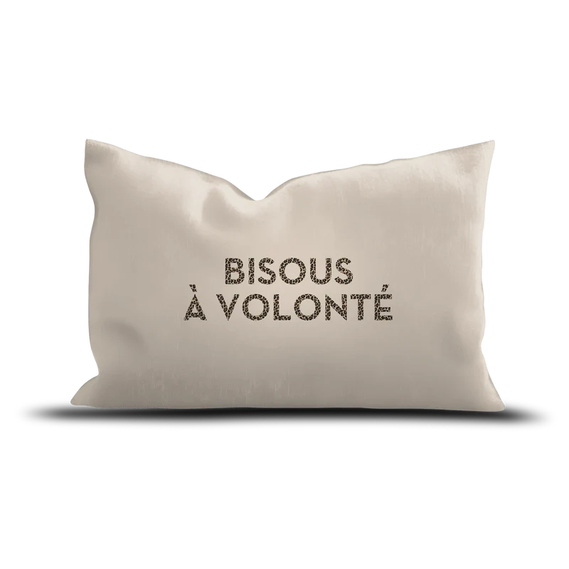 Coussin Velours Bisous à Volonté