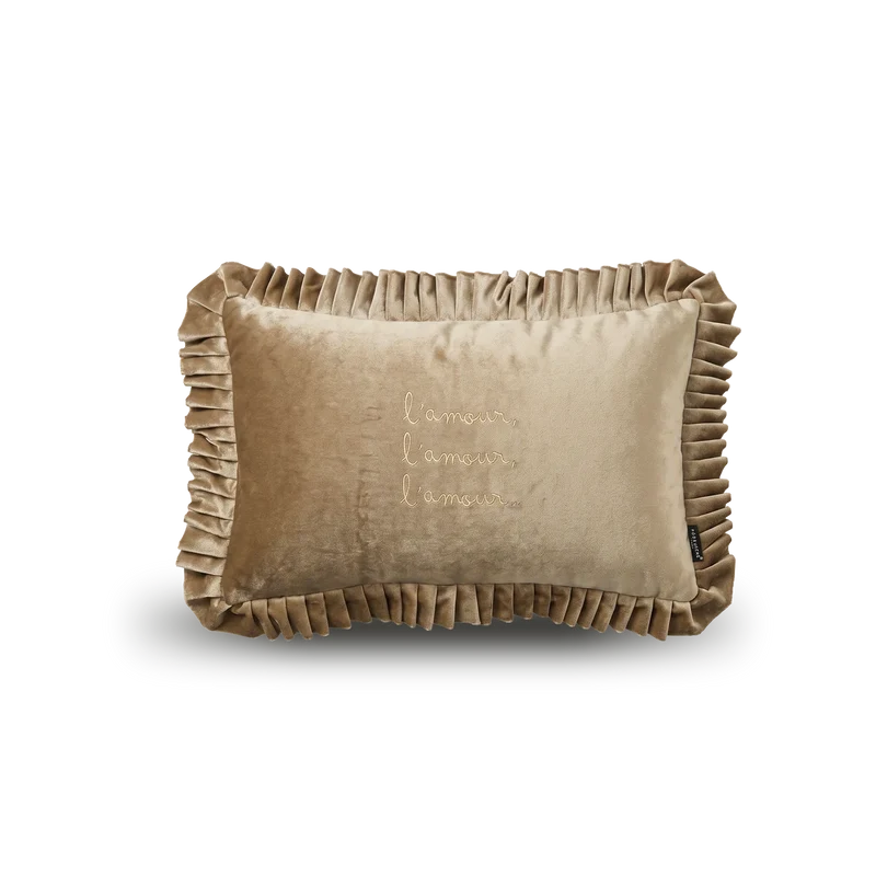 Coussin velours brodé Leyva