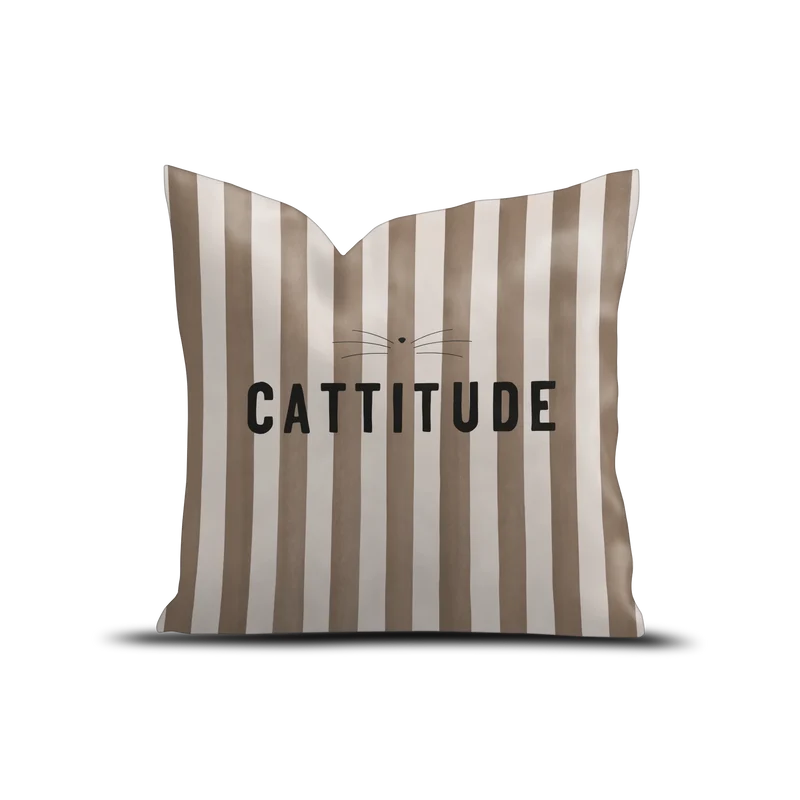 Coussin velours Cattitude
