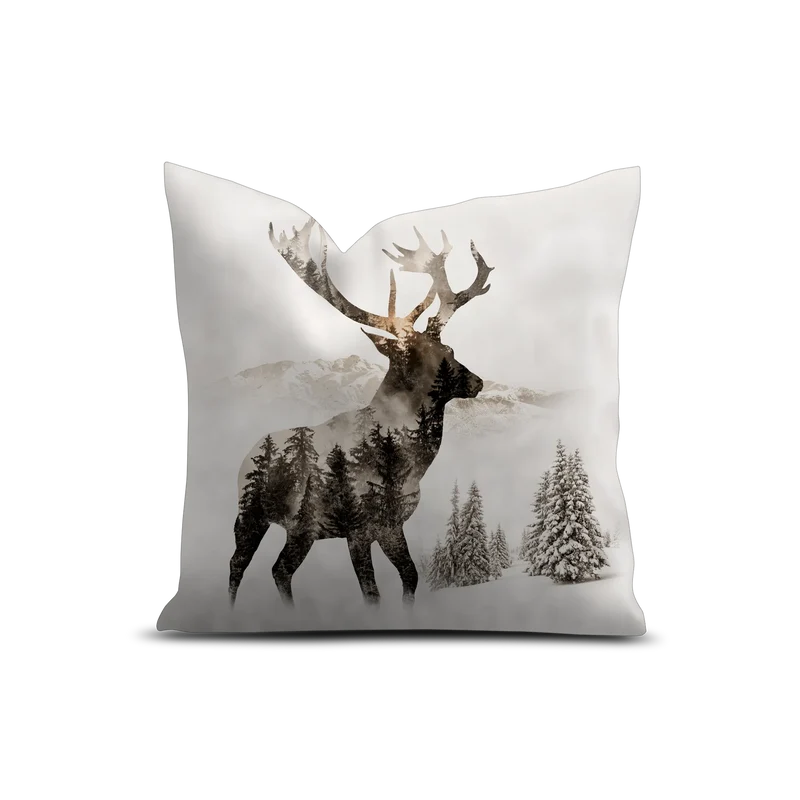 Coussin Velours Cerf Gimmelwald