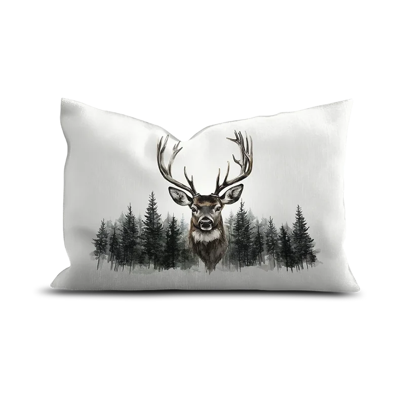 Coussin Velours Cerf Yvoire
