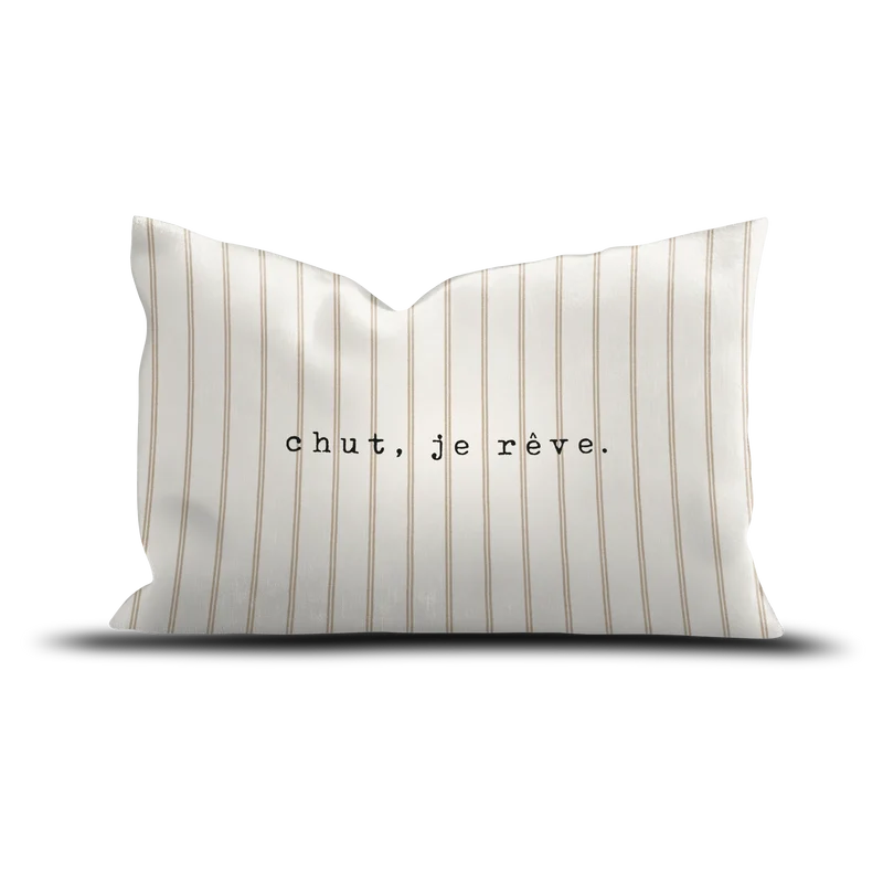 Coussin velours Chut Je Rêve