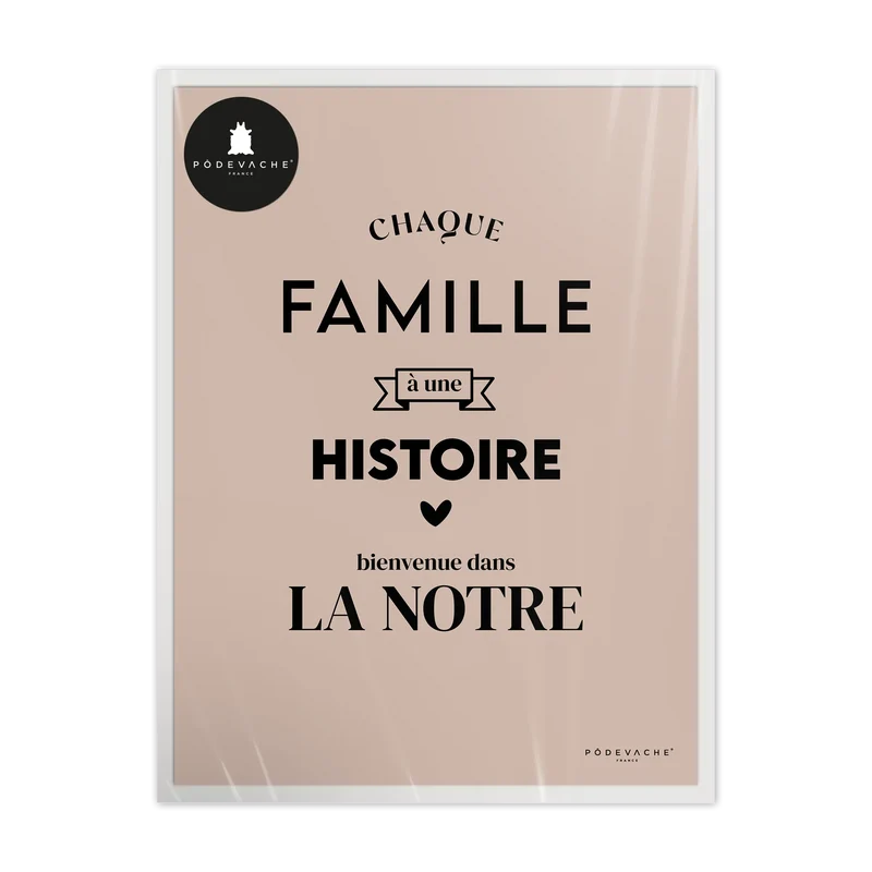 Affiche ou affiche encadrée Notre Histoire