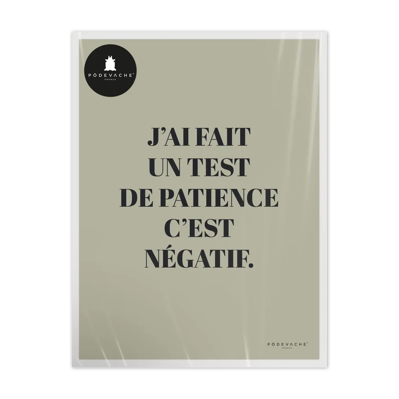 Affiche ou affiche encadrée Patience