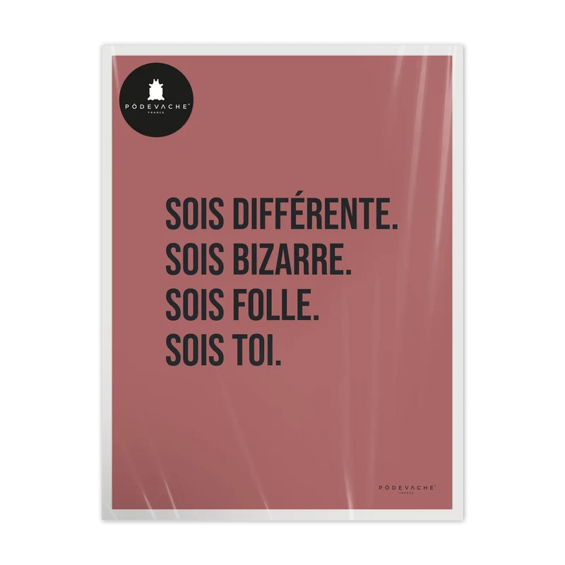 Affiche ou affiche encadrée Sois Différente