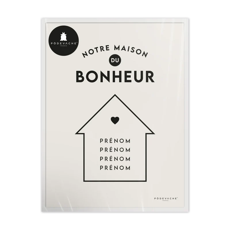 Affiche personnalisée Notre Maison du Bonheur