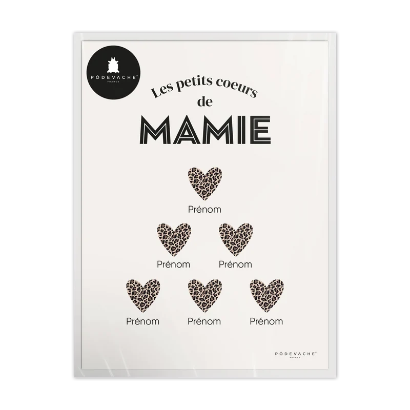 Affiche personnalisée Petits Coeurs