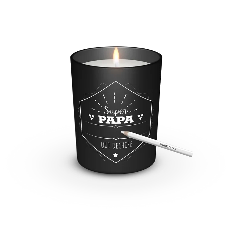 Bougie ardoise Super Papa