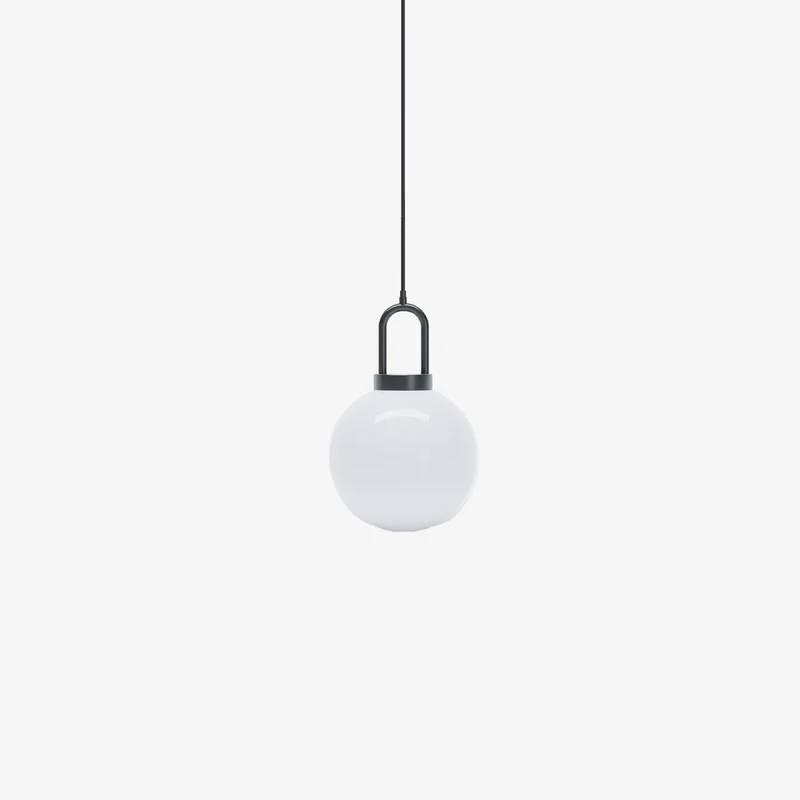 Luminaire suspension globe et m tal noir Lafayette
