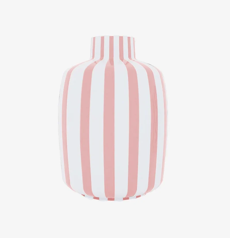 Milan Vase d coratif ray rose en c ramique