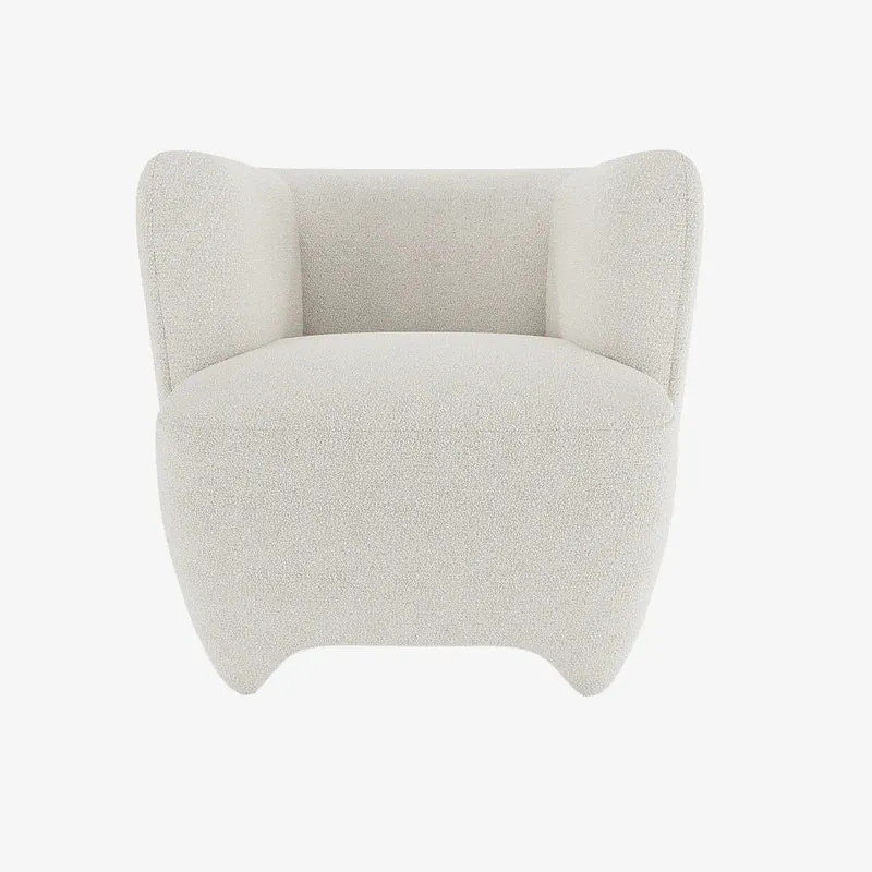NOA - Fauteuil en laine boucl e crue