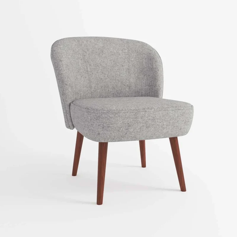 Petit fauteuil de salon en tissu gris