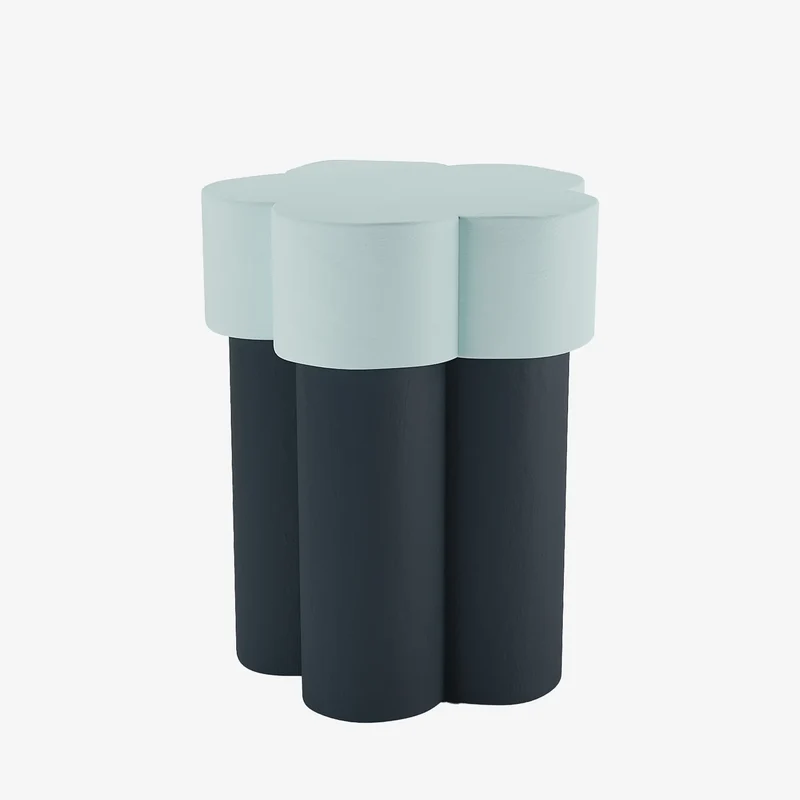 Table d appoint en forme de fleur, magn sie bleue Magnolia