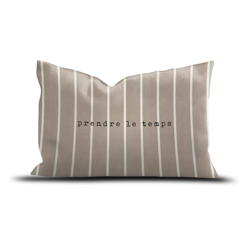Coussin velours Prendre le Temps