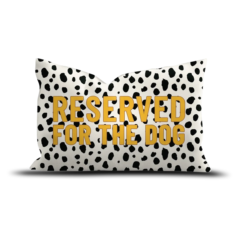 Coussin velours Reserved for the Dog