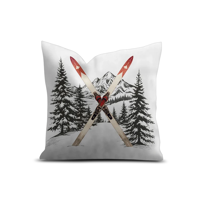 Coussin Velours Ski Bonneval