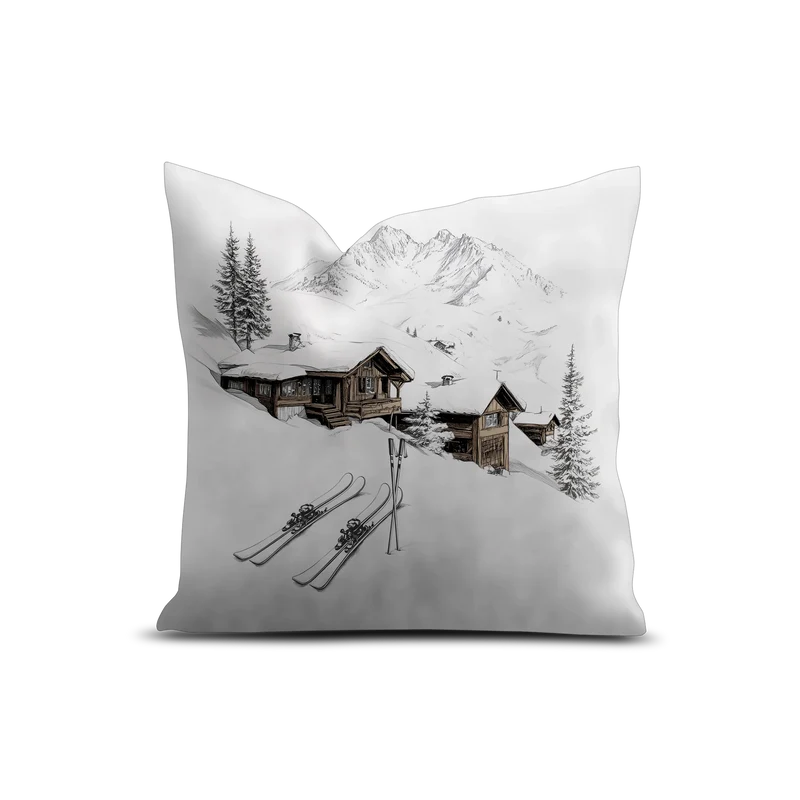 Coussin Velours Ski Soglio