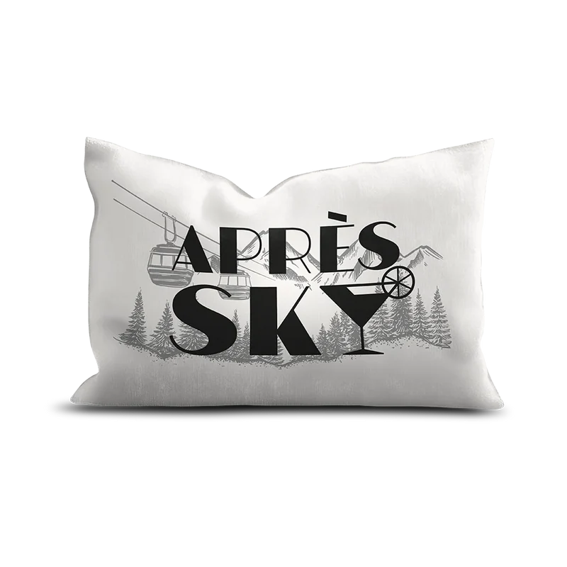 Coussin Velours Ski Val D'isère