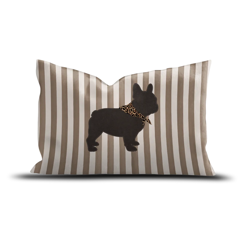 Coussin velours Stripes Bulldog
