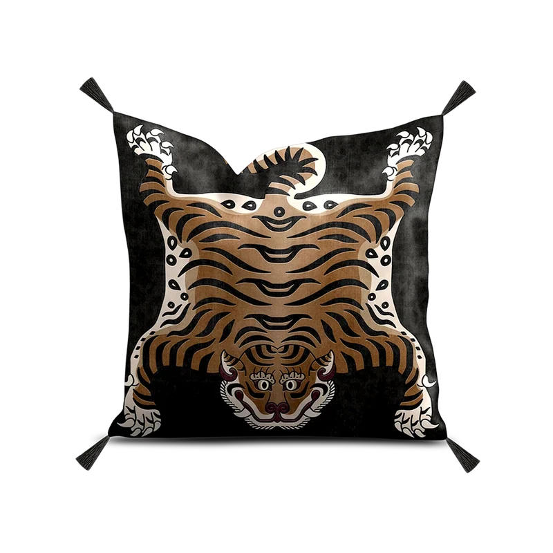 Coussin Velours Tigre Locronan