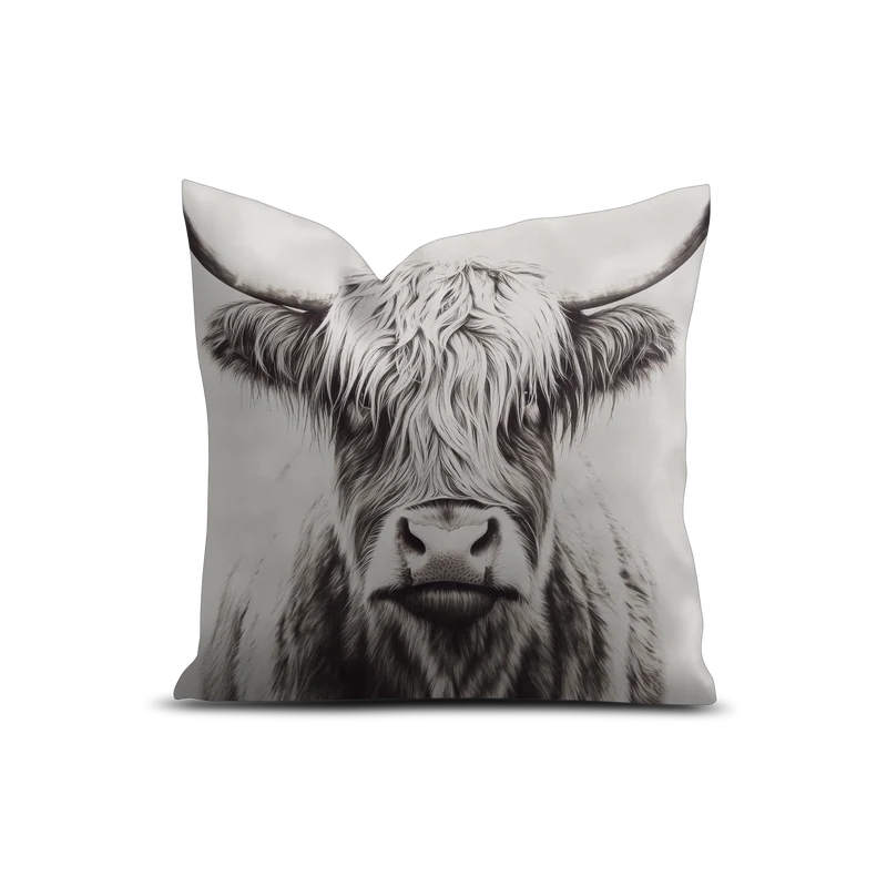 Coussin Velours Vache Gruyeres